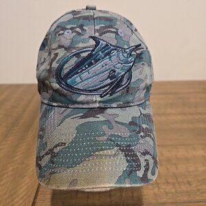 Flying Fisherman Cap Dad Hat Camo Strapback Adjustable Emvroidered Fish